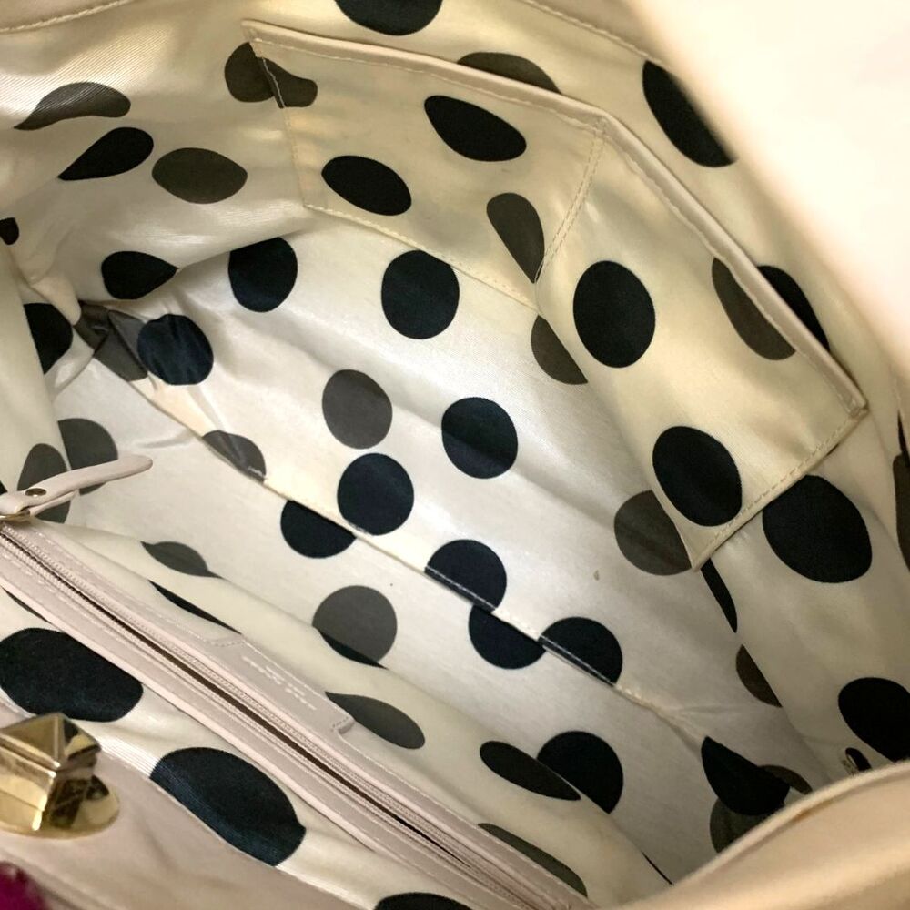 Kate Spade Cream Soft Leather Hobo Shoulder Bag with Twist Lock - Picture 11 of 13